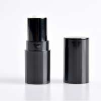 High quality 9mm black mini size round plastic empty cosmetic lipstick tube OEM free sample